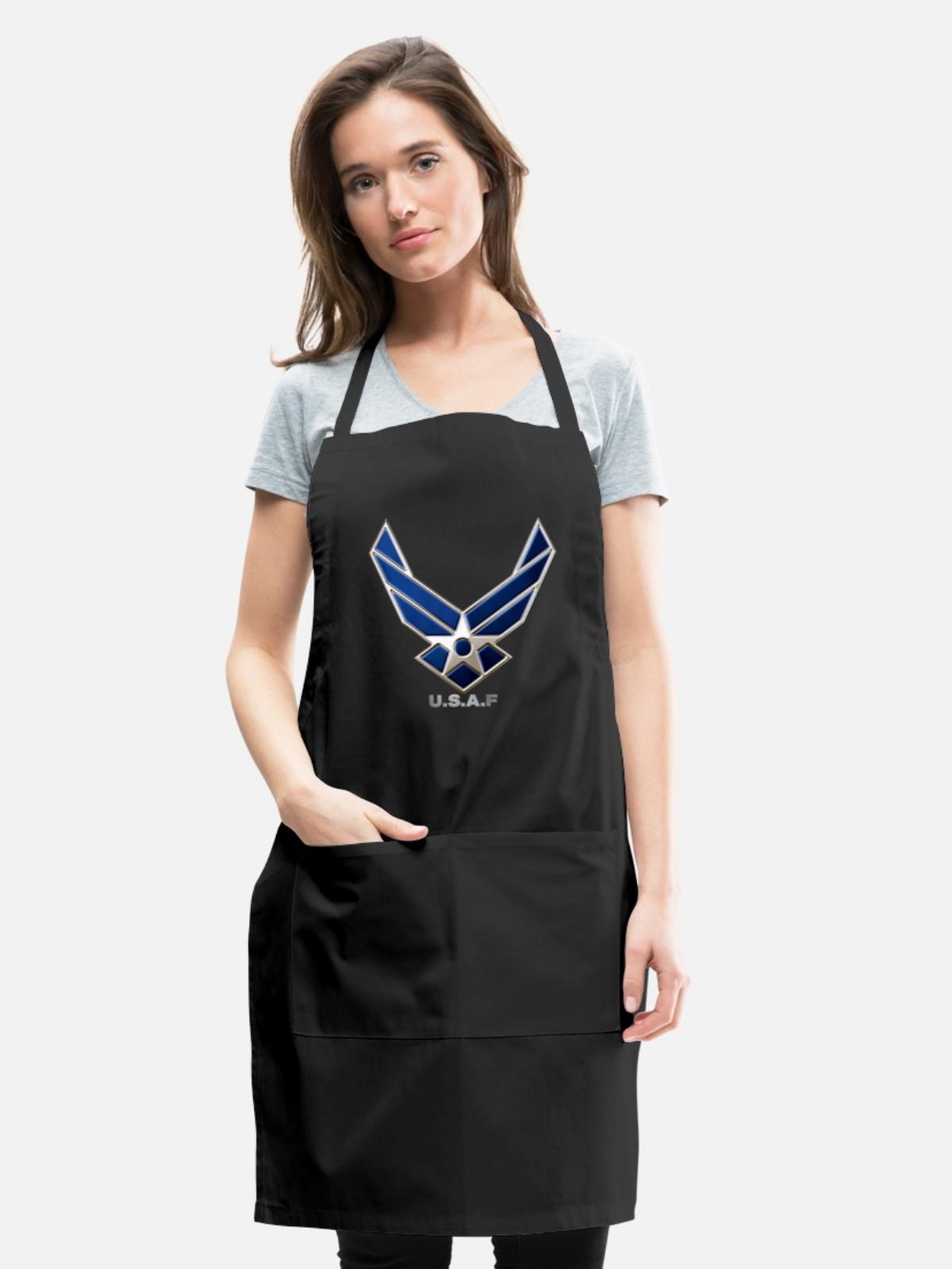 usaf - Adjustable Apron - black - Front - Julia (174cm)