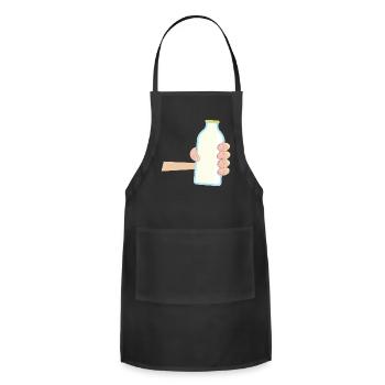 milk - Adjustable Apron - black - Front - Julia (174cm)
