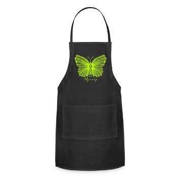 Fly Away Butterfly - Adjustable Apron - black - Front - Julia (174cm)