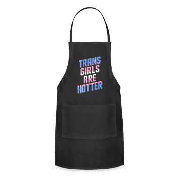 Trans Girls Are Hotter Transgender Trans Women - Adjustable Apron - black - Front - Julia (174cm)
