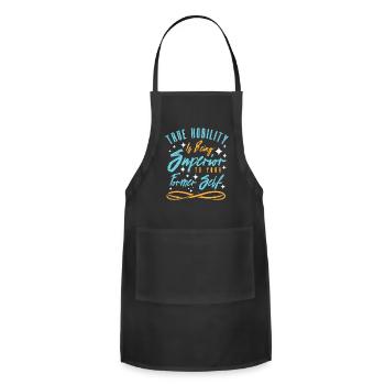 Motivational Nobility Motivator Inspiring People - Adjustable Apron - black - Front - Julia (174cm)
