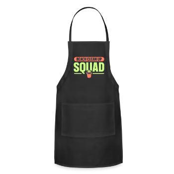 Beach Clean Up Squad Coast Cleaning Beaches - Adjustable Apron - black - Front - Julia (174cm)