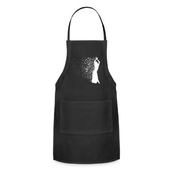 Belly Dancer + Flowers - Belly Dance Dancer - Adjustable Apron - black - Front - Julia (174cm)