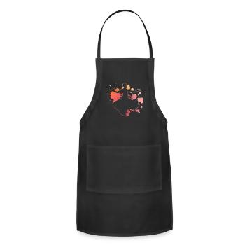 Male Belly Dancer With Watercolor - Belly Dance - Adjustable Apron - black - Front - Julia (174cm)