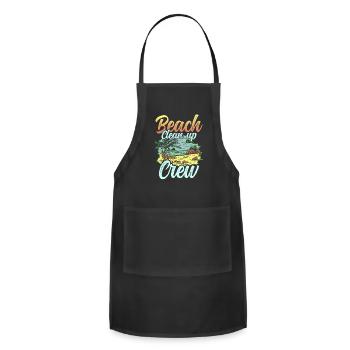Beach Clean Up Crew Coast Cleaning Beaches - Adjustable Apron - black - Front - Julia (174cm)