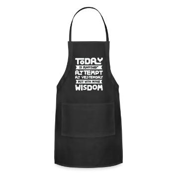 Motivational Wisdom Motivator Knowledge - Adjustable Apron - black - Front - Julia (174cm)