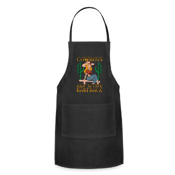 Bareback Riding Cowboys Ride Better Western Riding - Adjustable Apron - black - Front - Julia (174cm)