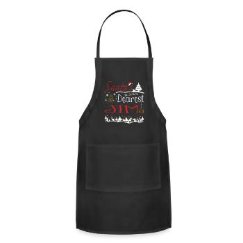 Jim Xmas Cute Christmas Name - Adjustable Apron - black - Front - Julia (174cm)