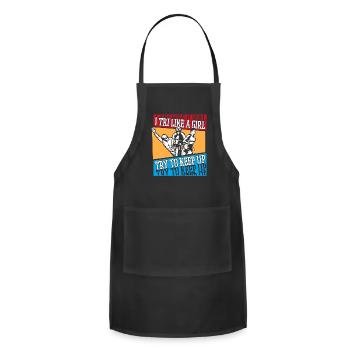 I TRI Like A Girl Try To Keep Up Triathlete Bike - Adjustable Apron - black - Front - Julia (174cm)