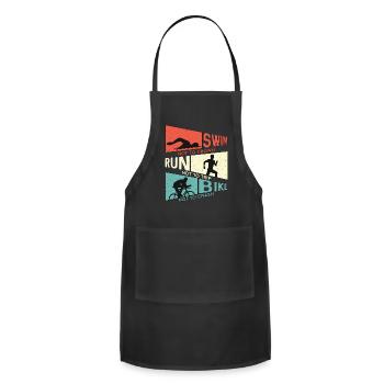 Triathlon Swim Not To Drown Run Competition Race - Adjustable Apron - black - Front - Julia (174cm)
