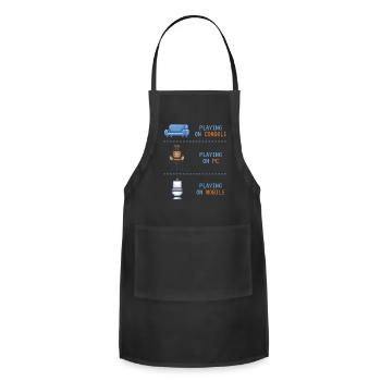 Playing On Gaming Games - Adjustable Apron - black - Front - Julia (174cm)