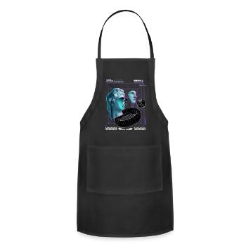 Techno Raver Festival Edm Astronaut - Adjustable Apron - black - Front - Julia (174cm)