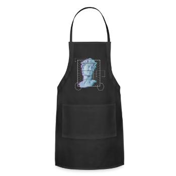 Raver Techno Festival Edm Music Rave - Adjustable Apron - black - Front - Julia (174cm)