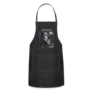 Edm Music Raver Techno Festival Rave - Adjustable Apron - black - Front - Julia (174cm)