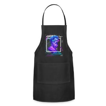 Edm Rave Raver Techno Festival Music - Adjustable Apron - black - Front - Julia (174cm)