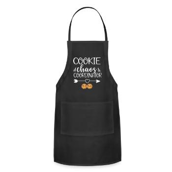 Cookie Chaos Coordinator - Adjustable Apron - black - Front - Julia (174cm)