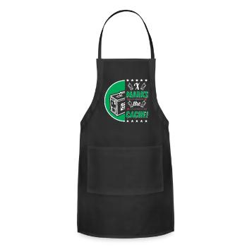 X marks the cache! - Adjustable Apron - black - Front - Julia (174cm)