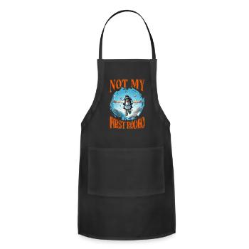 Parachuting SKYDIVE SKYDIVING funny Parachutist - Adjustable Apron - black - Front - Julia (174cm)