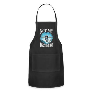 Parachuting SKYDIVE SKYDIVING Parachutist funny - Adjustable Apron - black - Front - Julia (174cm)