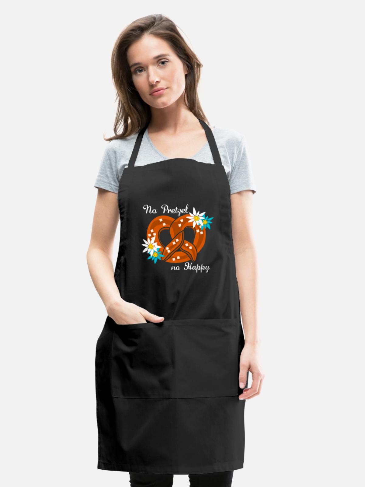 Pretzel Bavaria Pretzels - Adjustable Apron - black - Front - Julia (174cm)