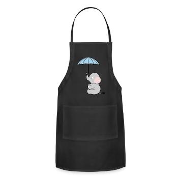 Elephant Umbrella Elephants - Adjustable Apron - black - Front - Julia (174cm)