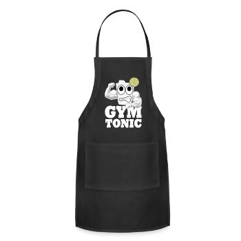 Muscles Motivation Bodybuilding Gym - Adjustable Apron - black - Front - Julia (174cm)