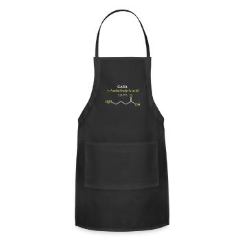 GABA gamma aminobutyric acid Molecule - Adjustable Apron - black - Front - Julia (174cm)