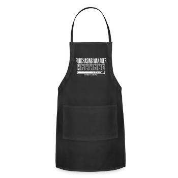 Retirement gift idea Retired Purchasing-Manager - Adjustable Apron - black - Front - Julia (174cm)