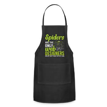 Tarantula Tarantula Amphibian Terrarium Spider - Adjustable Apron - black - Front - Julia (174cm)