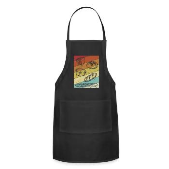 Retro Bread Dough Bread Maker Bread Queen Lover - Adjustable Apron - black - Front - Julia (174cm)