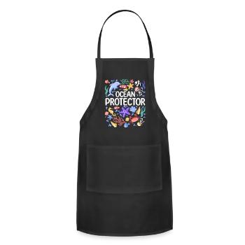 Environmental protection nature conservation Ocean - Adjustable Apron - black - Front - Julia (174cm)