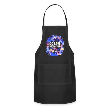 Environmental protection nature conservation Ocean - Adjustable Apron - black - Front - Julia (174cm)
