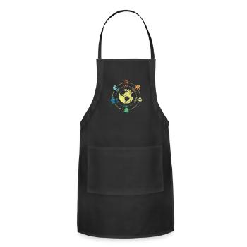 Environmental protection nature conservation Ocean - Adjustable Apron - black - Front - Julia (174cm)