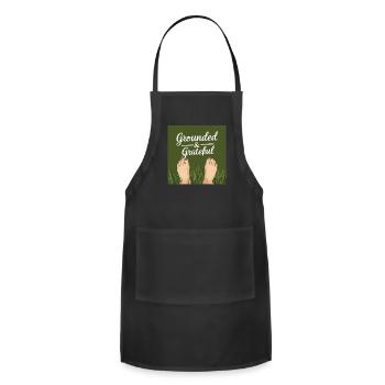 Grounded and Grateful - Adjustable Apron - black - Front - Julia (174cm)
