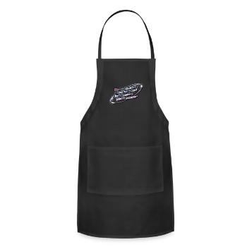 Hardcore Rave Music Raver EDM DJ House-Music - Adjustable Apron - black - Front - Julia (174cm)