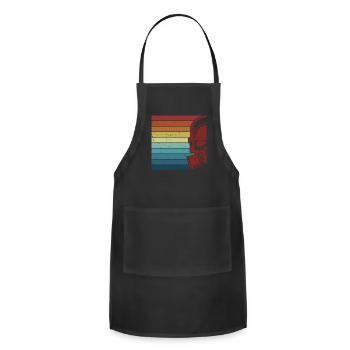 Retro Uranium Nuclear Power Plant Energy Nuclear - Adjustable Apron - black - Front - Julia (174cm)