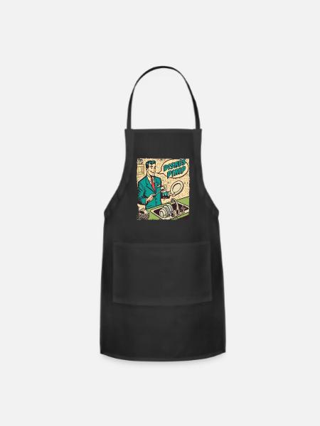 Dishes Pimp – Retro Mobster Clean - Adjustable Apron - black