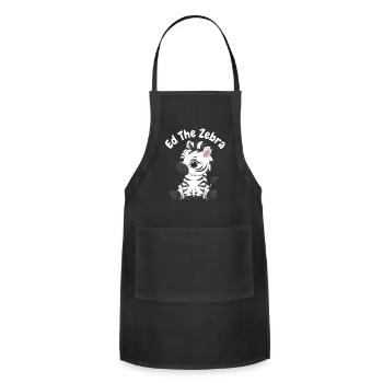 ED The Zebra Captured Funny Zebra Trend - Adjustable Apron - black - Front - Julia (174cm)