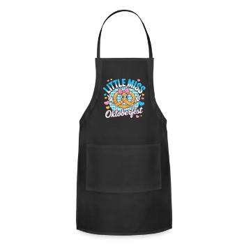 Oktoberfest Little Miss Pretzel Design - Adjustable Apron - black - Front - Julia (174cm)