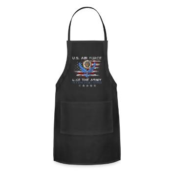 US Air Force Like The Army But For Smart People - Adjustable Apron - black - Front - Julia (174cm)