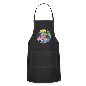 Humanity Equality Home Should Never Be A Memory - Adjustable Apron - black - Front - Julia (174cm)
