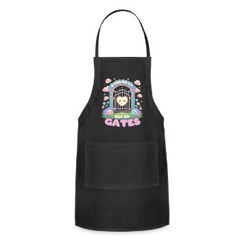 Humanity Equality Kindness Has No Gates - Adjustable Apron - black - Front - Julia (174cm)