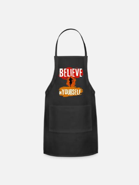 Believe Yourself Runner - Adjustable Apron - black