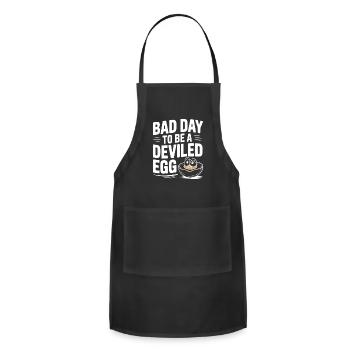 Bad Day to Be a Deviled Egg - Adjustable Apron - black - Front - Julia (174cm)
