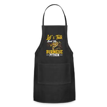  Burmese Python Owner Snake Terrarium Hide Python - Adjustable Apron - black - Front - Julia (174cm)
