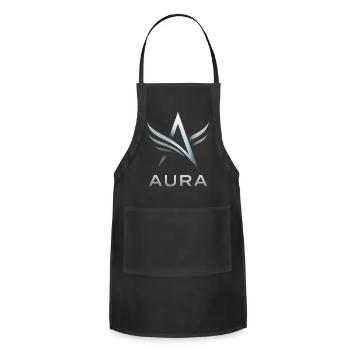 Winged Aura Silver Emblem - Adjustable Apron - black - Front - Julia (174cm)