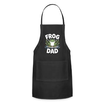 Frog Dad Frog Lover Terrarium - Adjustable Apron - black - Front - Julia (174cm)