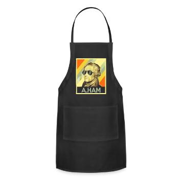 A.HAM Retro Sunglasses Portrait - Adjustable Apron - black - Front - Julia (174cm)