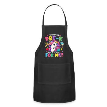 I'm Ready for Pre-K But is It Ready for Me - Adjustable Apron - black - Front - Julia (174cm)