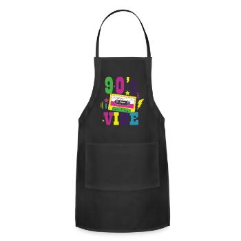 90`s vibe - Adjustable Apron - black - Front - Julia (174cm)